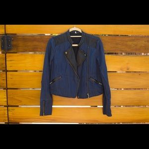 Free People leather and jean jacket